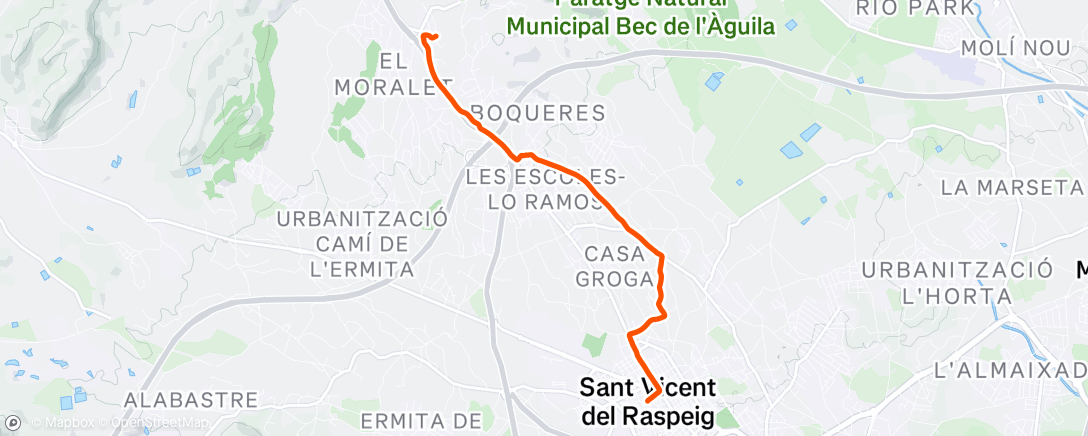 Map of the activity, Calentamiento San Silvestre👟