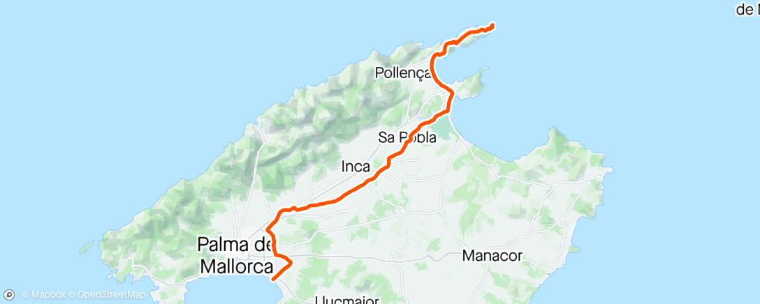 Map of the activity, Mallorca dag 7 - 2024