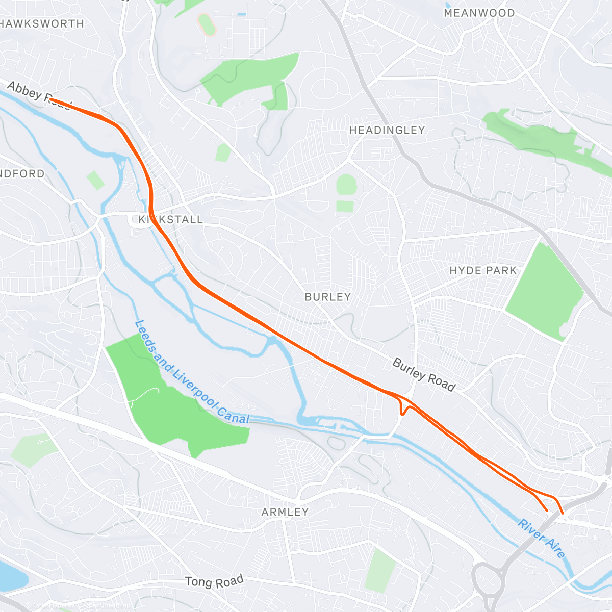 Map of the activity, Abbey Dash 2025
