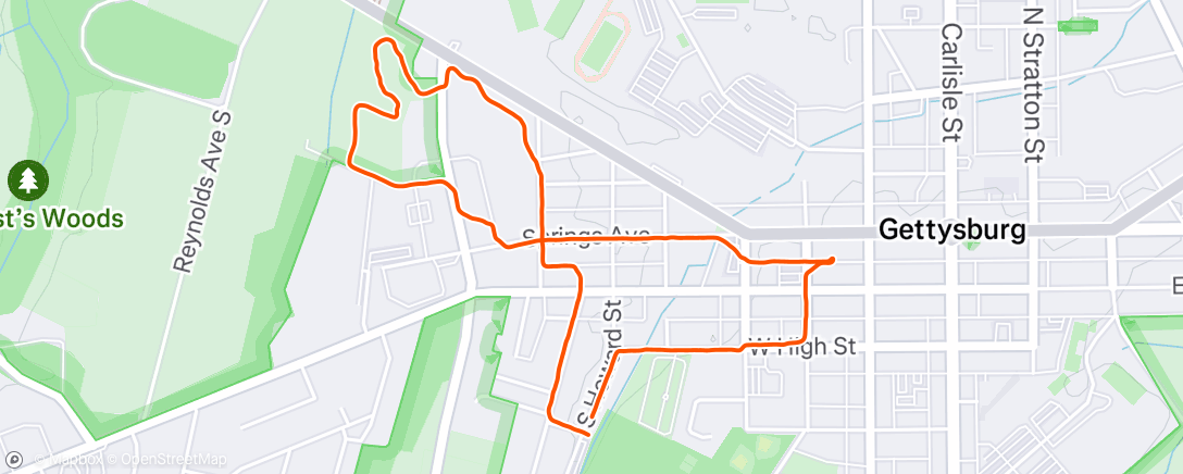 Map of the activity, Morning Walk