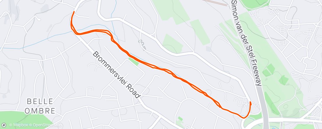 Map of the activity, Couch to 21k Week 9 Day 3