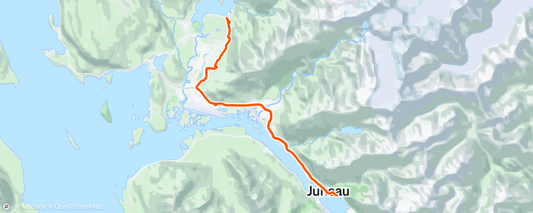 Map of the activity, Ride to the Glacier