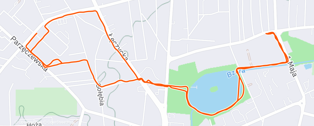 Map of the activity, Evening Run