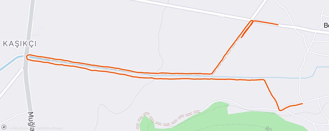 Map of the activity, Afternoon Trail Run