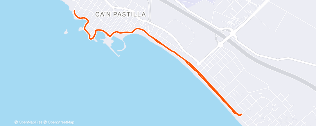 Map of the activity, Lunch Run