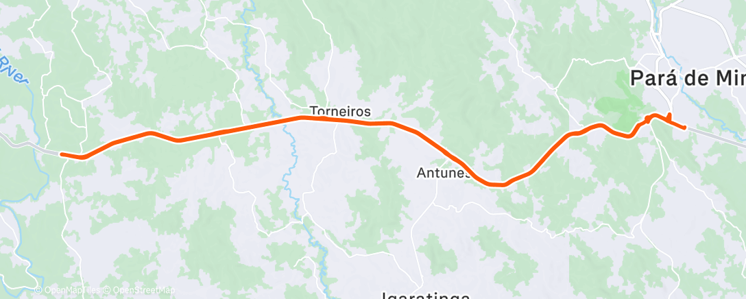 Map of the activity, Pedalada matinal