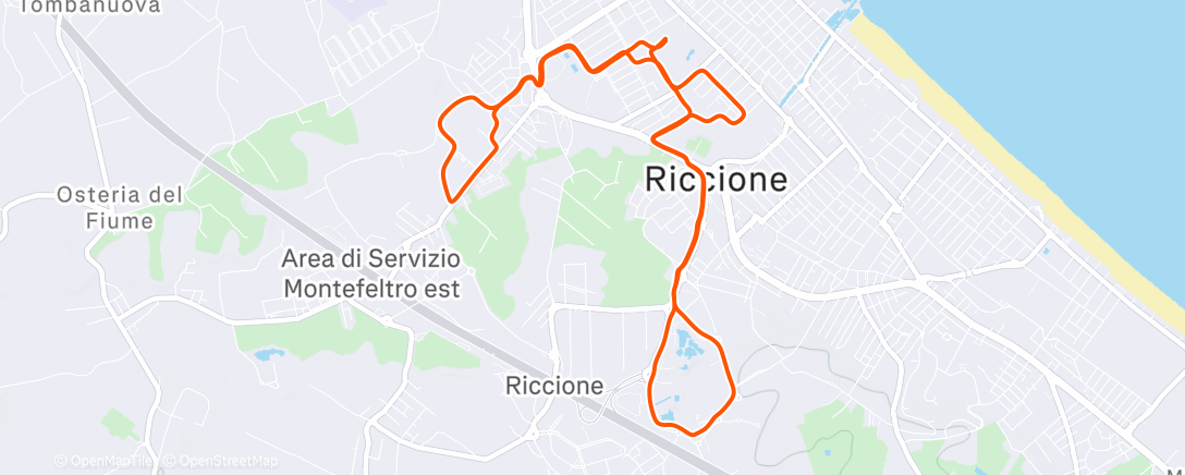 Map of the activity, Morning Run