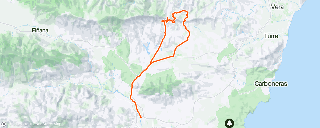 Map of the activity, Vuelta a Benizalon con mi Carmelico y el Primo