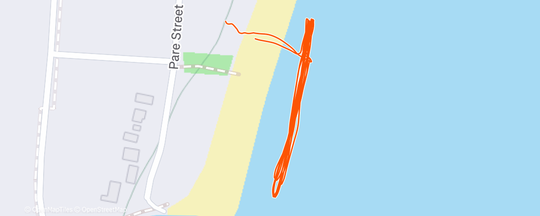 Map of the activity, Barefoot on the beach 👣