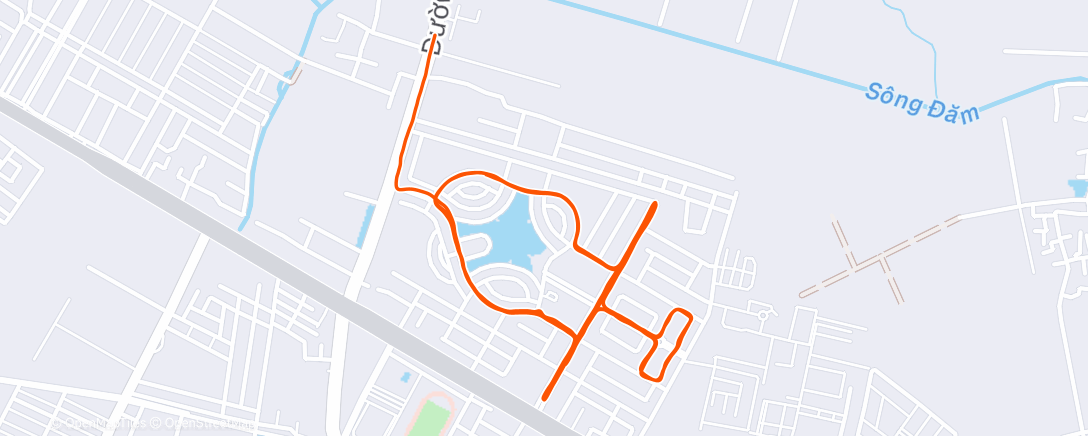 Map of the activity, Morning Run