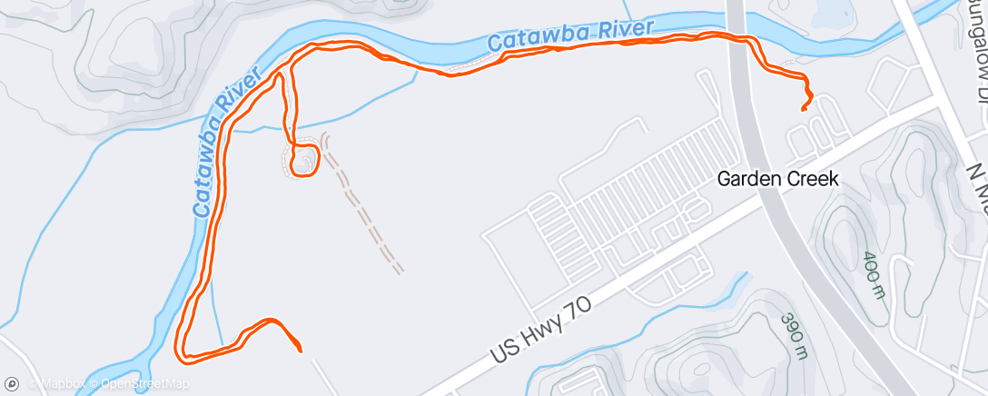 Map of the activity, Afternoon Walk