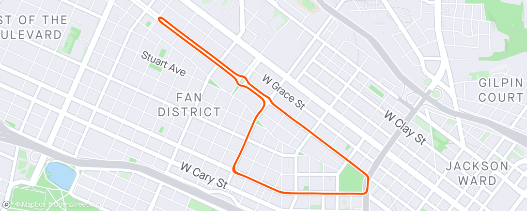 Map of the activity, Zwift - Wide Awake in Richmond