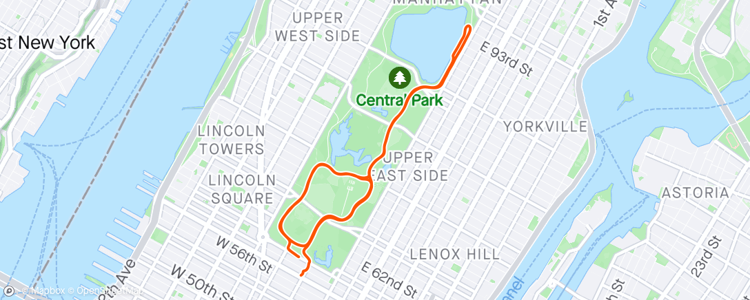 Map of the activity, Central park