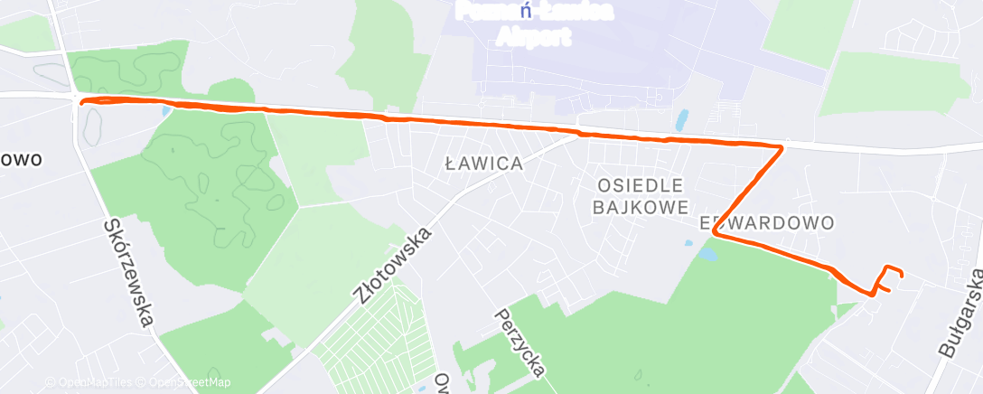 Map of the activity, Утренний забег