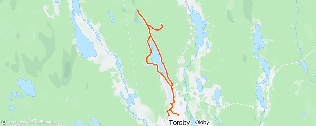 Mapa de la actividad, Morning Mountain Bike Ride: Stjerneskolan MTB- åk 3-4 - Z4-/Z4+ backintervaller 4x5 min
