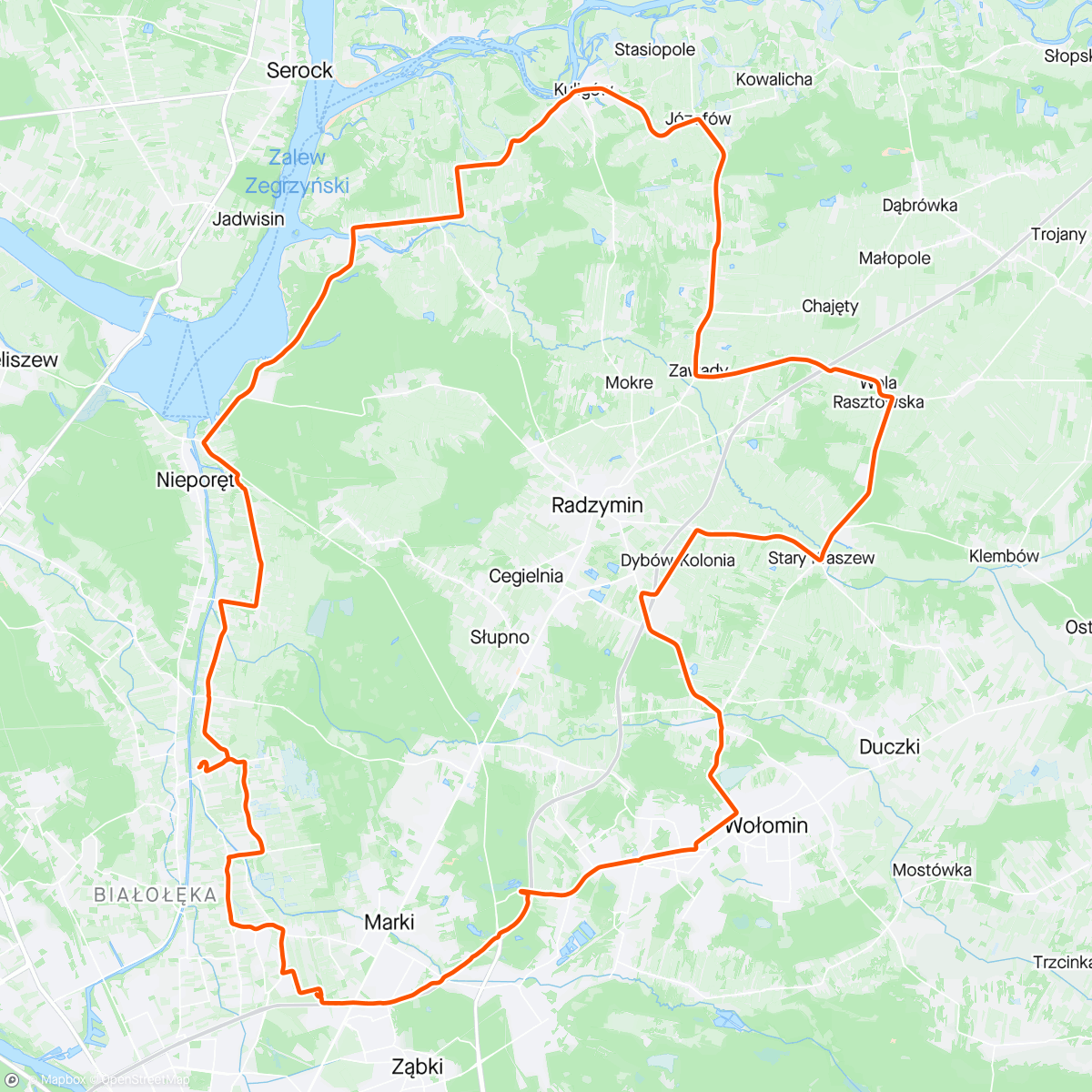 「Na rower z rana 🫶」活動的地圖