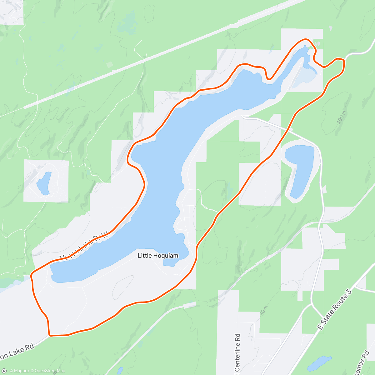 Map of the activity, Mason Lake (50+ 3/4/5)