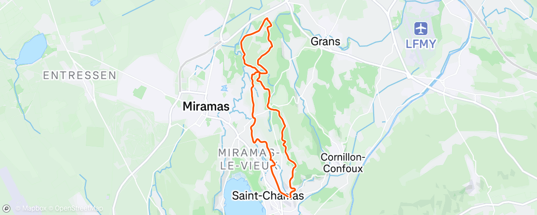 Map of the activity, VTT tt suspendu - Sortie nocturne 🔦