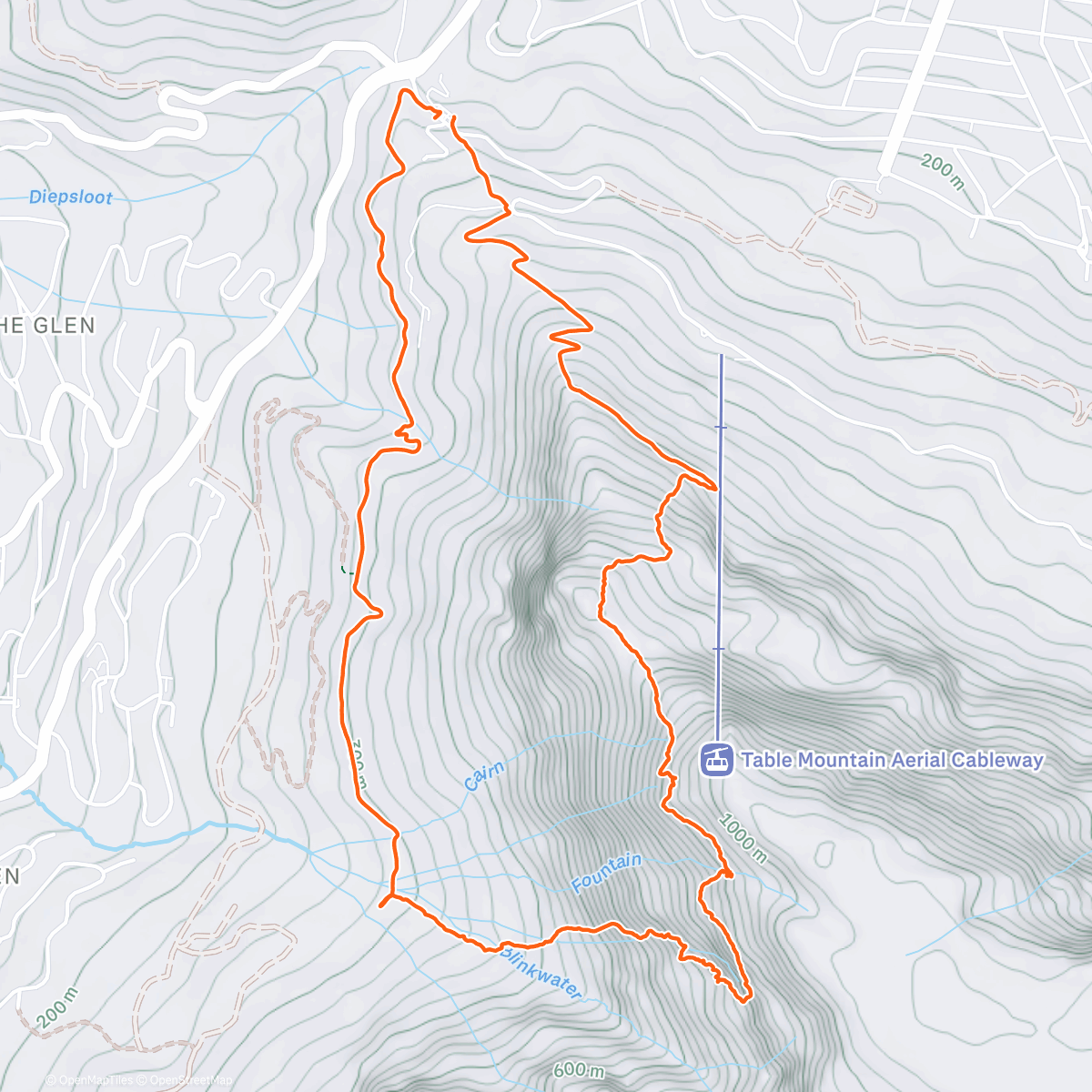 Карта физической активности (Grotto Fountain Cairn - The quality loop)