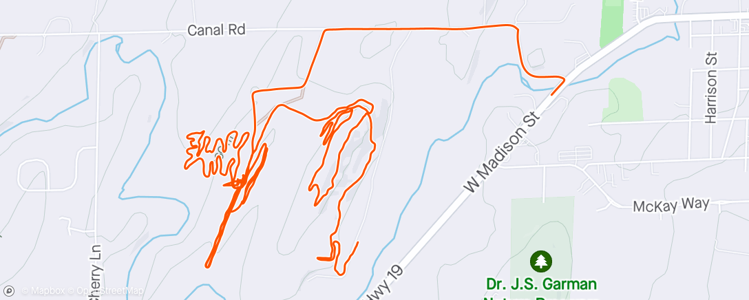 Map of the activity, Trek Trails