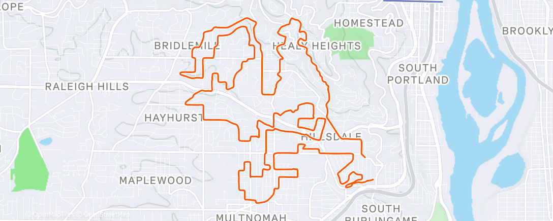 Map of the activity, Afternoon Ride