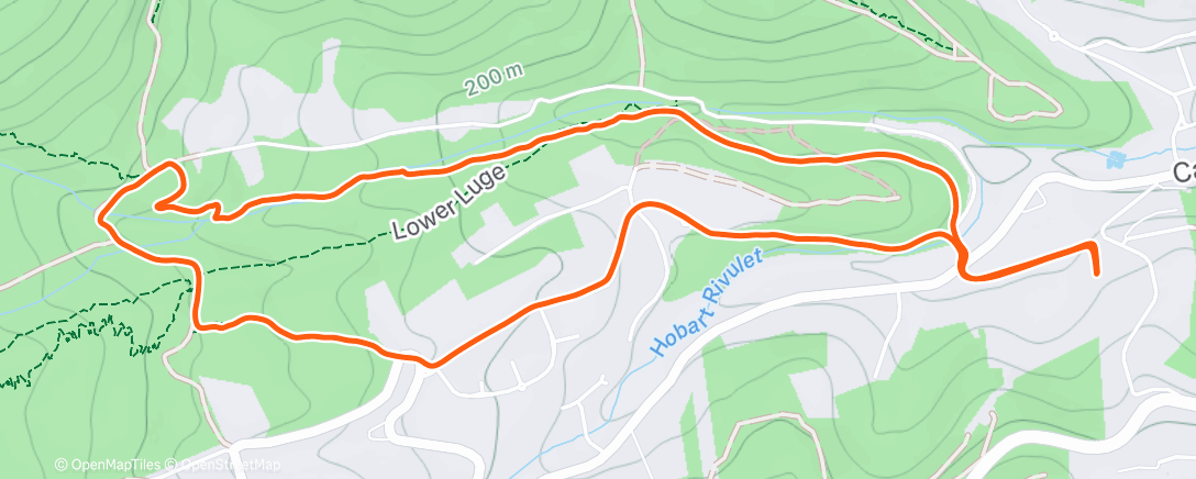 Map of the activity, Afternoon Walk