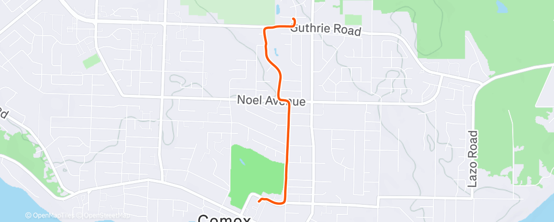 Map of the activity, Afternoon Walk