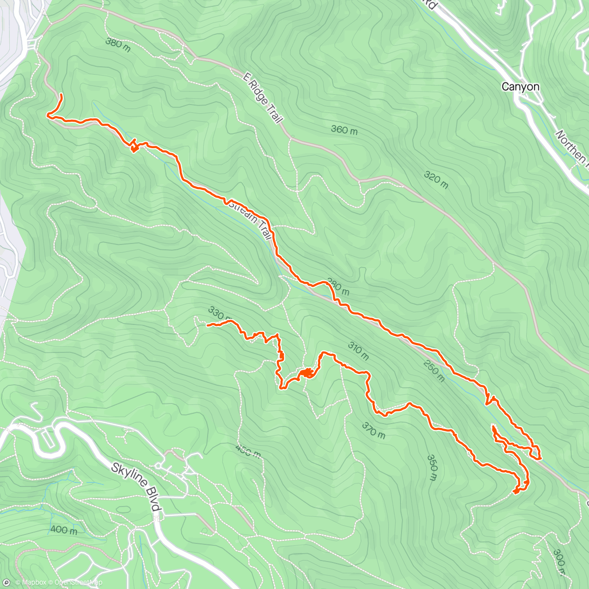 Map of the activity, Fall foliage hike