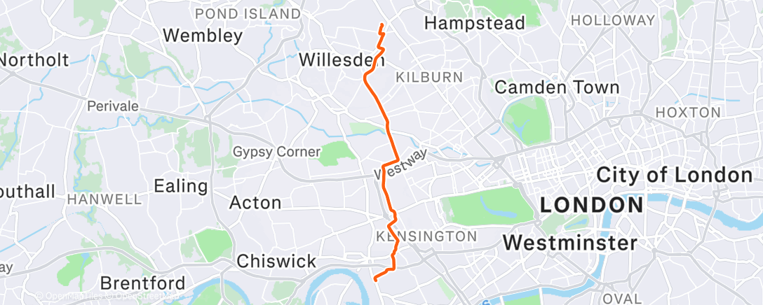 Map of the activity, Morning Ride