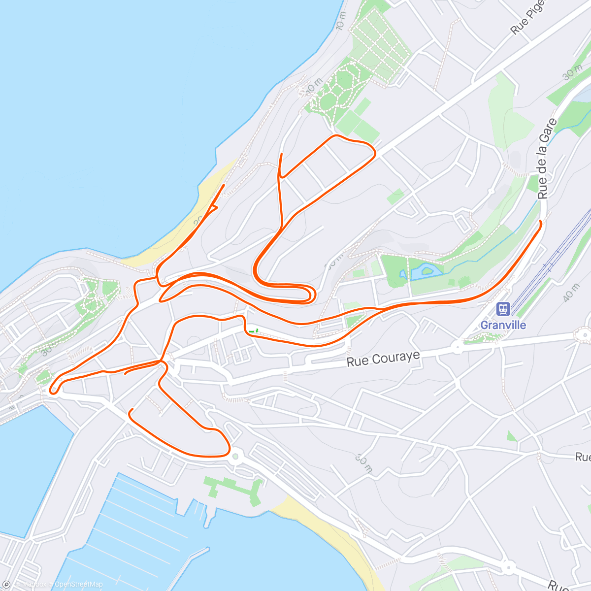 Mapa de la actividad, Sortie vélo bien arrosée