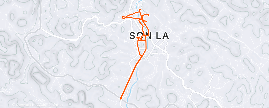 Map of the activity, Morning Run