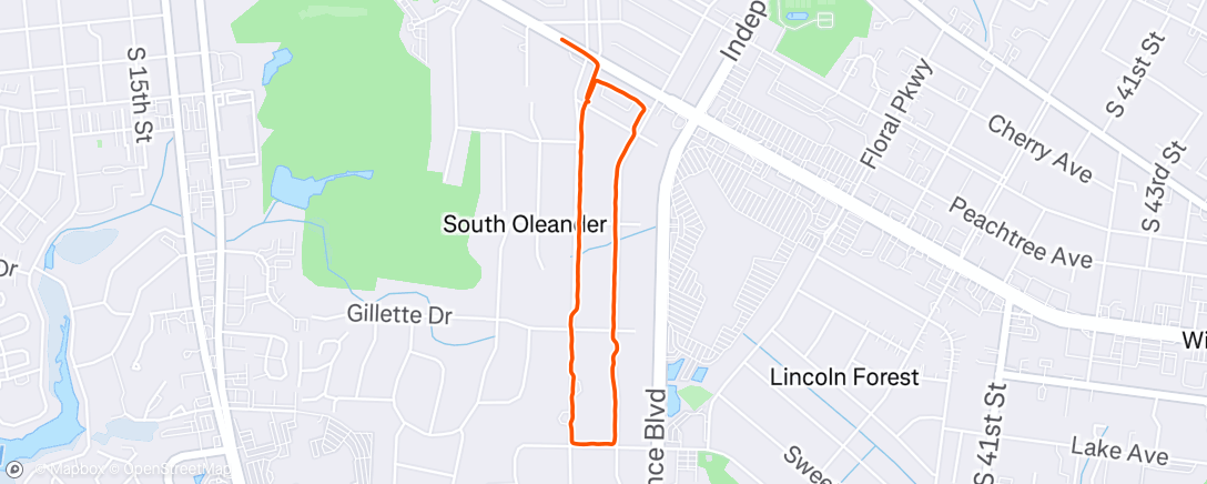 Map of the activity, Morning Walk