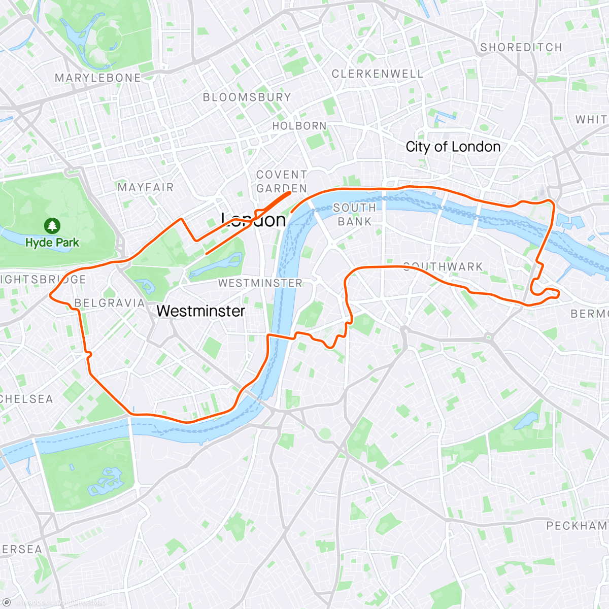 活动地图，Zwift - New Workout in London