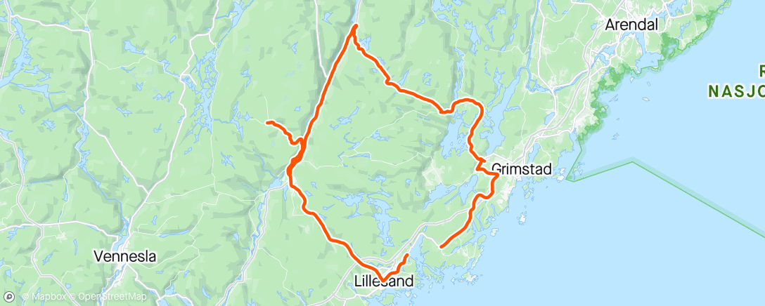Map of the activity, FoCC's bånn gass!! 49,9km jakt start
