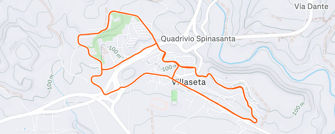 Map of the activity, Morning Run