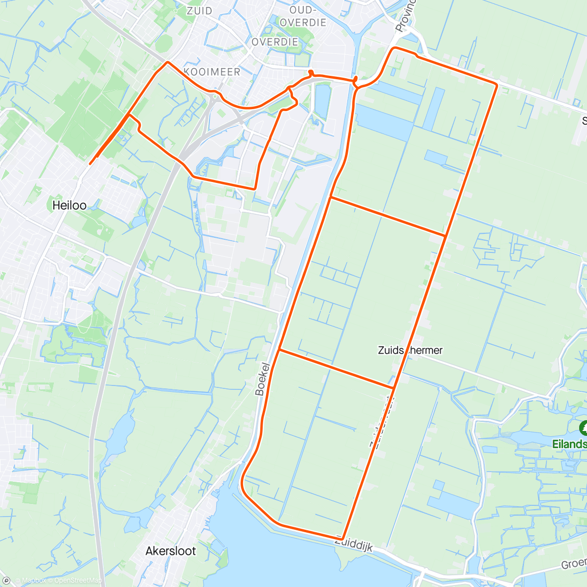 Map of the activity, Woensdagavond trainingsgroep #1