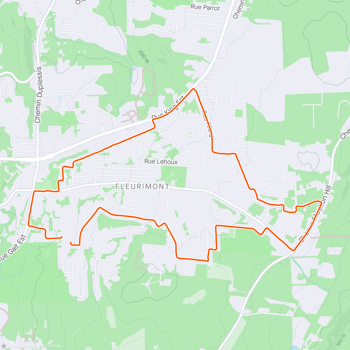 Map of the activity, Another day another run
