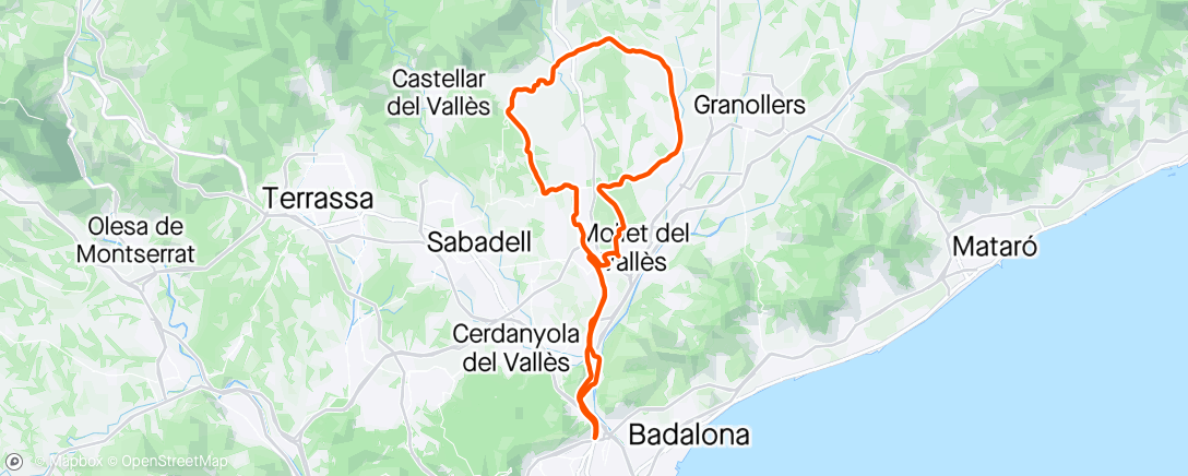 Map of the activity, Bicicleta por la mañana Petit Tibidabo 23/4/24