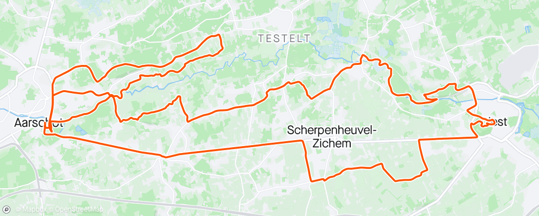 Map of the activity, Prerace Hageland 🤘🏼