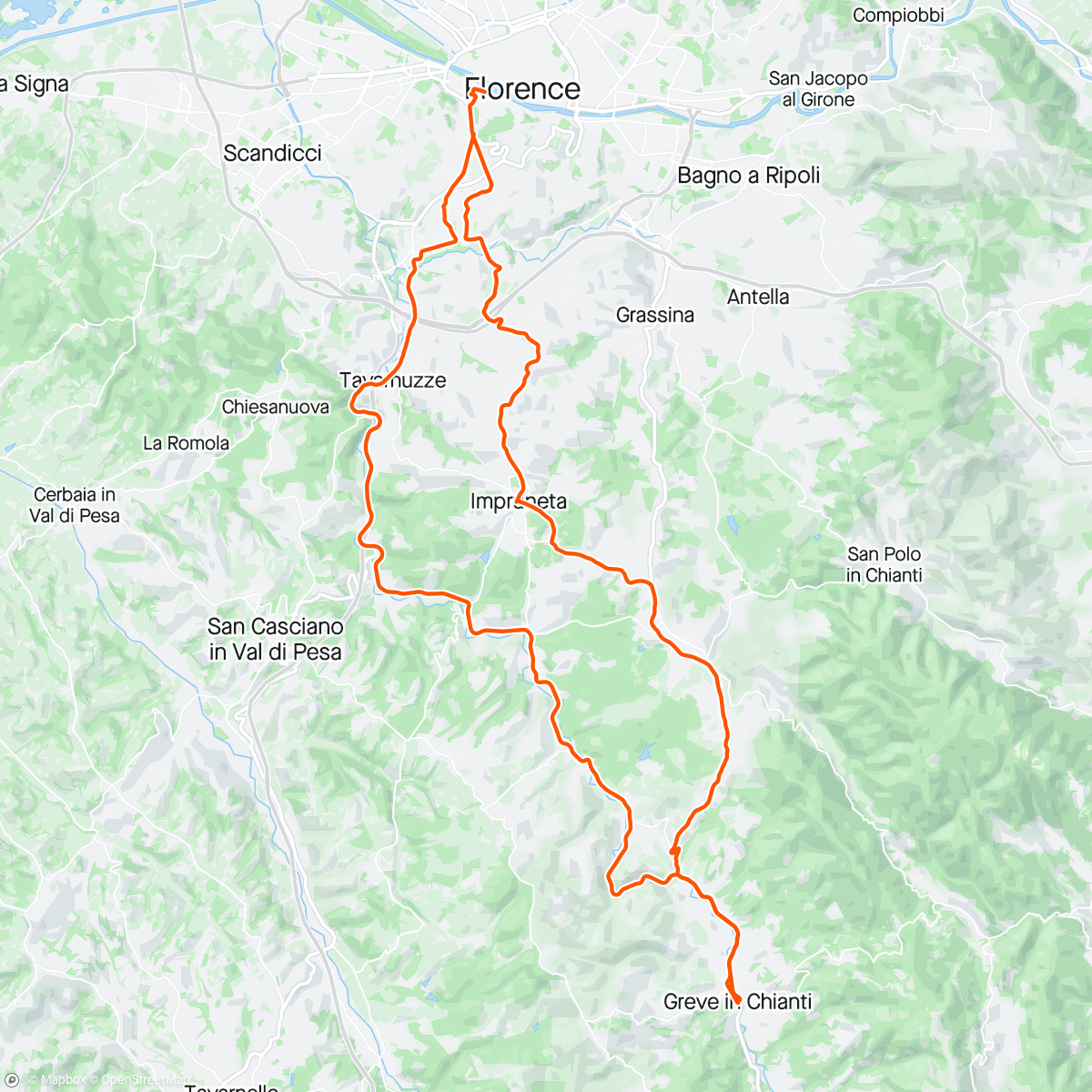 Map of the activity, Under the Tuscan Sun