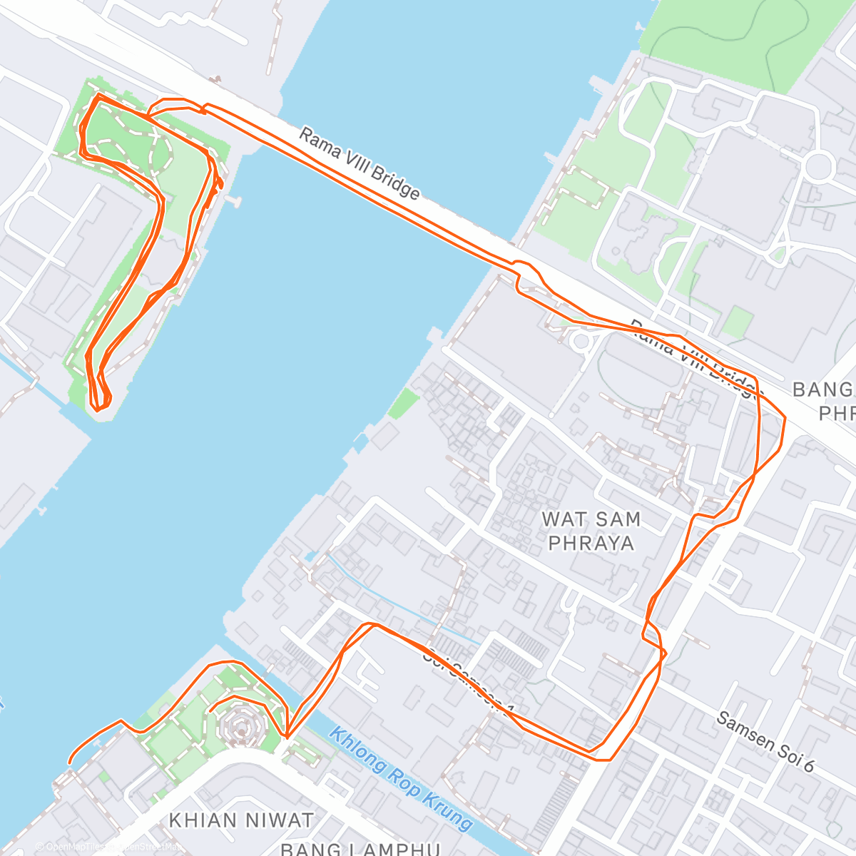 Map of the activity, 4M Rama VIII