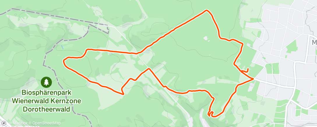Map of the activity, Traillauf zur Mittagszeit