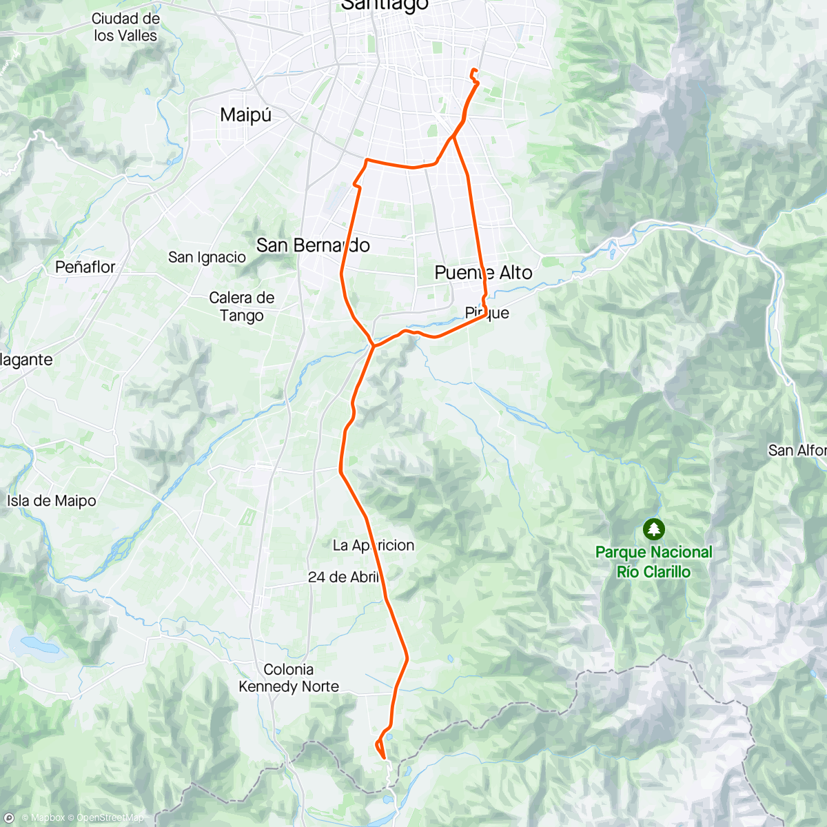 Map of the activity, Cuesta Chada en apañe a la Tribu🚲🐺