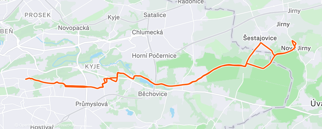 Map of the activity, Lunch Ride