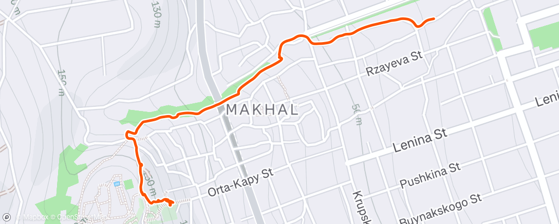 Map of the activity, Дневная прогулка