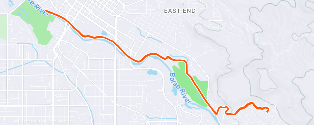 Map of the activity, Morning Trail Run