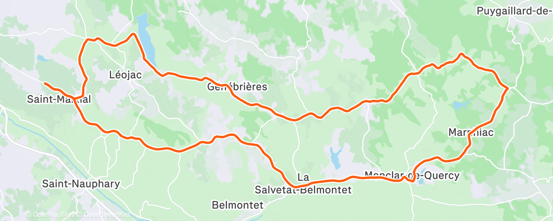 Mappa dell'attività Cyclingride