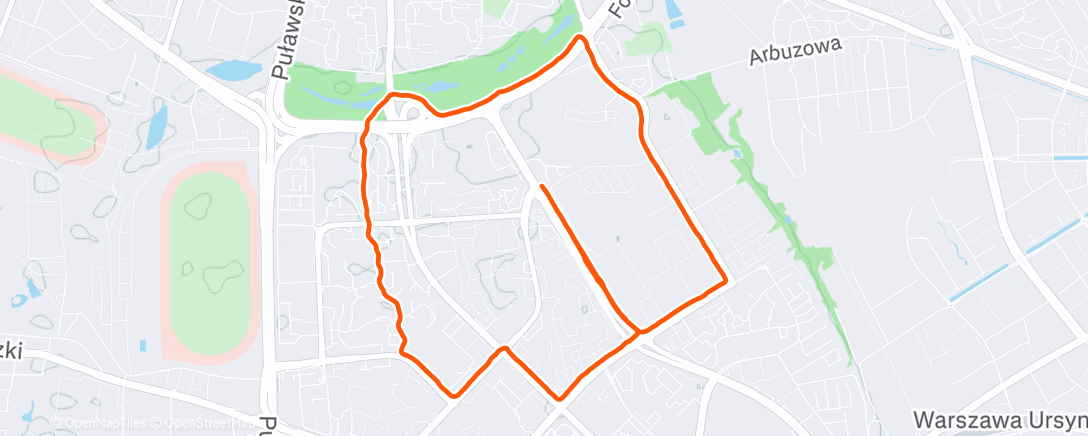 Map of the activity, #zerofriction Afternoon Run