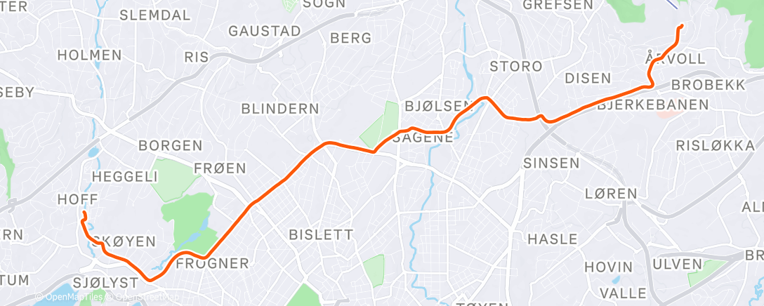 Map of the activity, Morning Ride