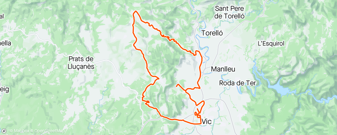 Map of the activity, Carretera cap a St Barto, st Boi, etc...